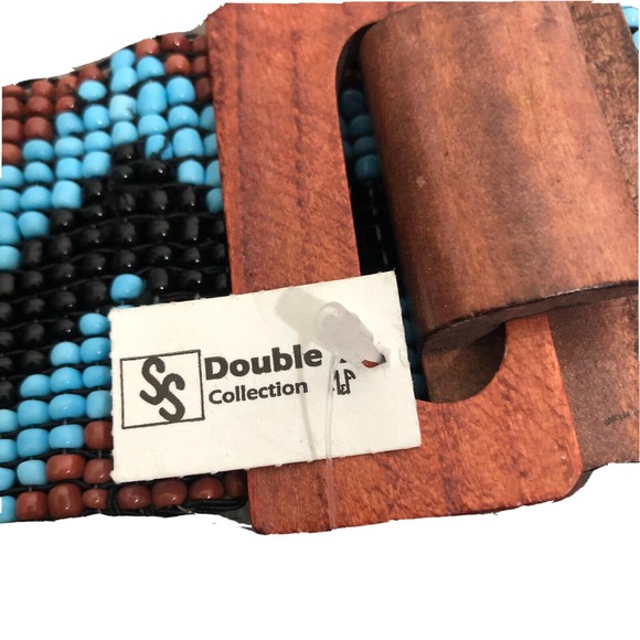 SS Double S Collection Belt Beaded Western Southwest Stretch Boho - Picture 6 of 7